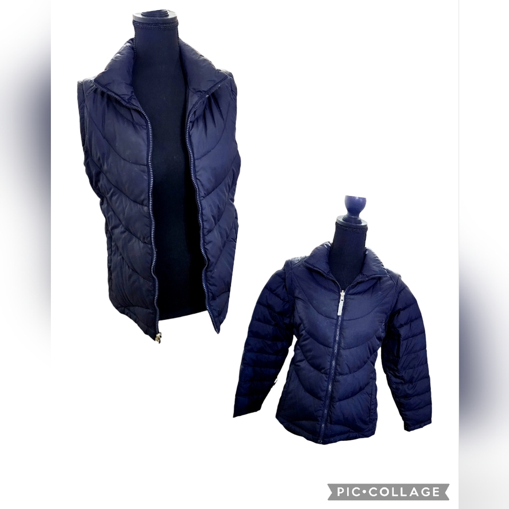 Lands End Kids Unisex Navy Puffer Jacket Vest